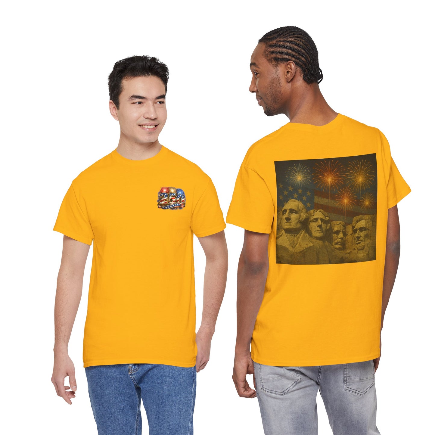 Mount Rushmore Fireworks T-Shirt – Patriotic Fourth of July Tee