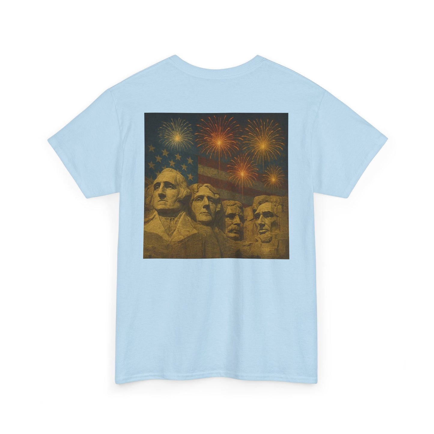 Mount Rushmore Fireworks T-Shirt – Patriotic Fourth of July Tee