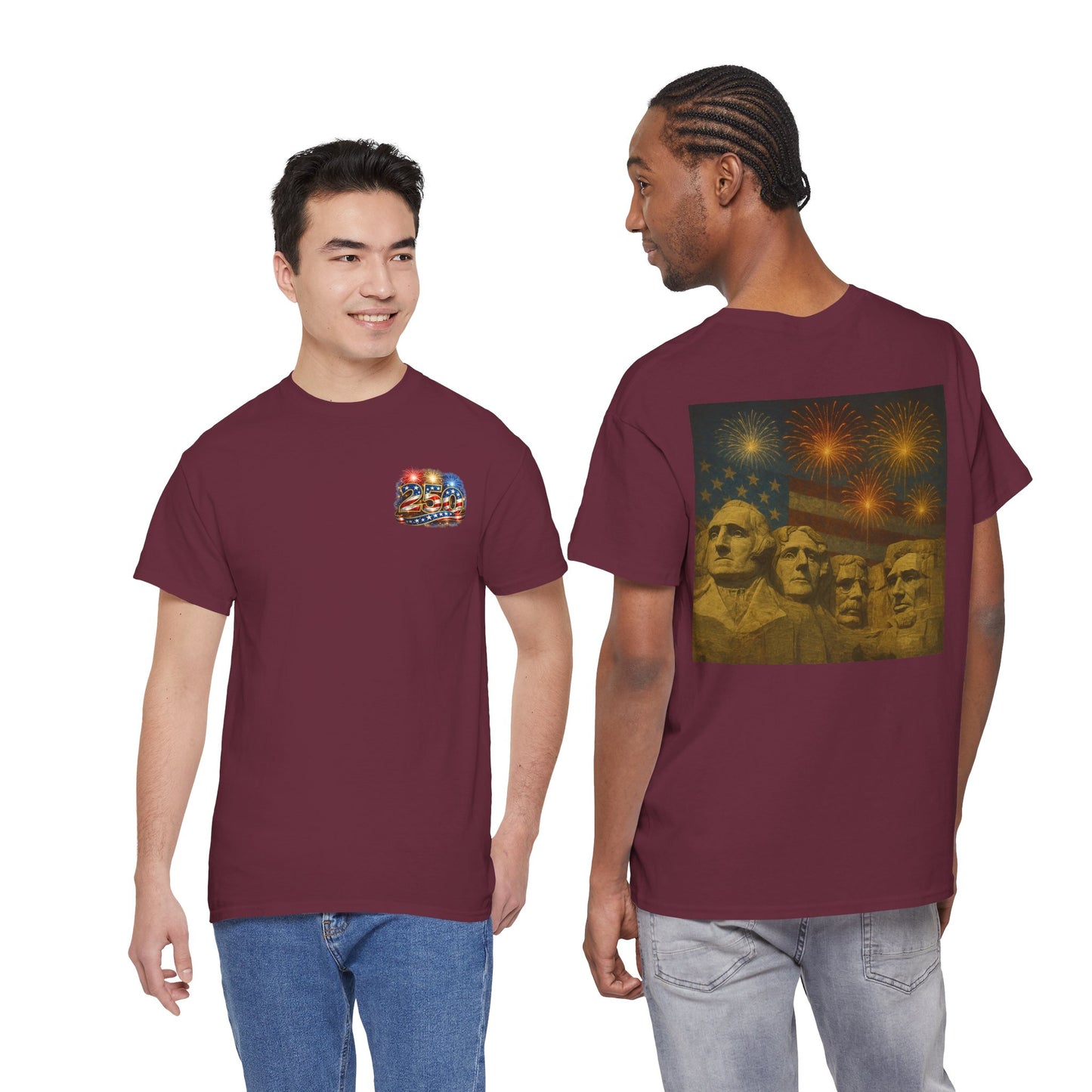 Mount Rushmore Fireworks T-Shirt – Patriotic Fourth of July Tee