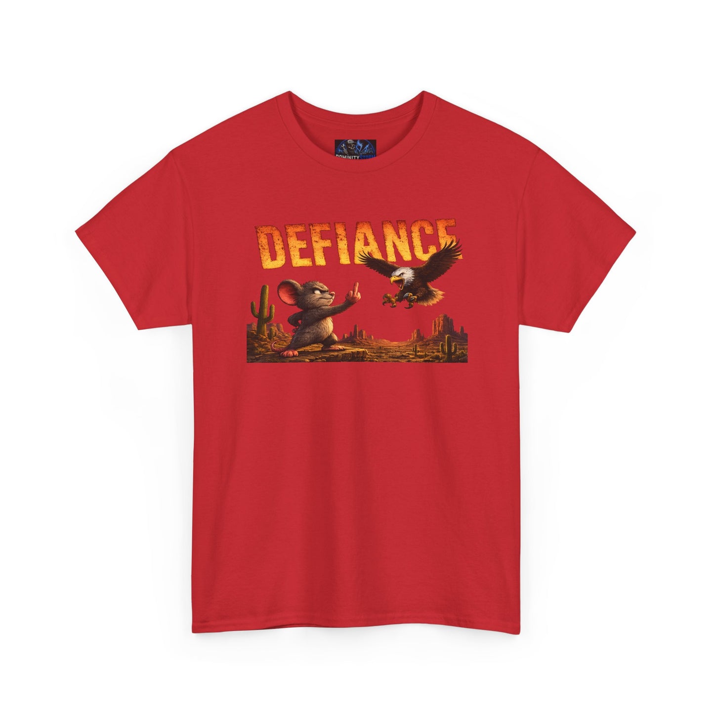 Defiance Desert Tee — Western Eagle & Cowboy Graphic T-Shirt
