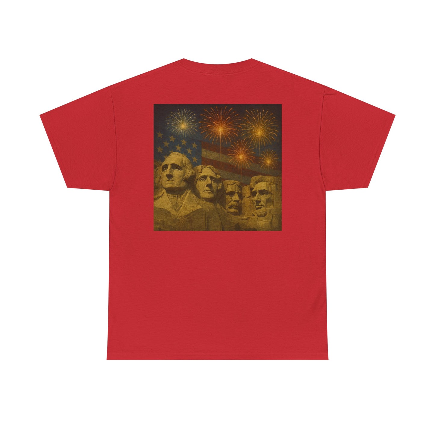 Mount Rushmore Fireworks T-Shirt – Patriotic Fourth of July Tee