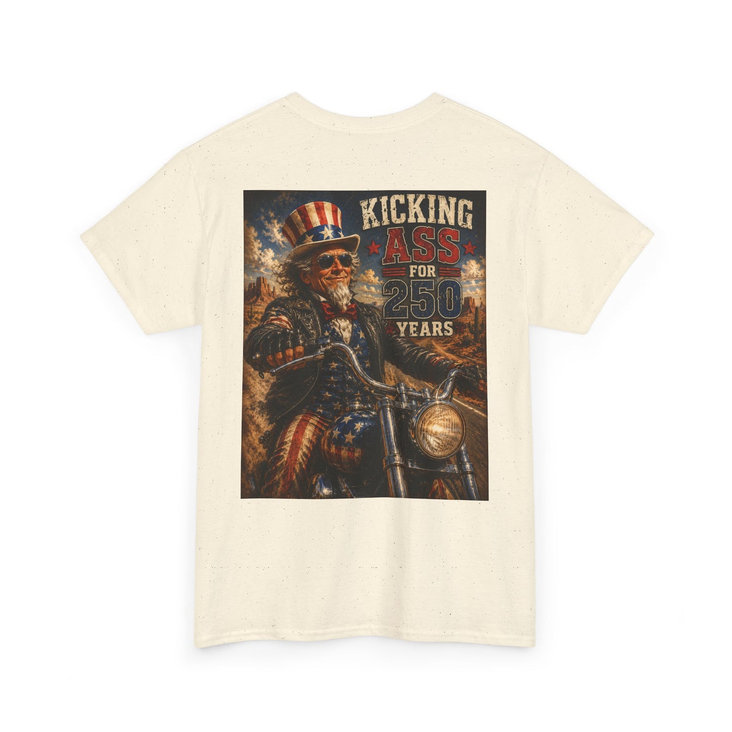 Biker Uncle Sam 'Kicking Ass for 50 Years' Graphic Tee