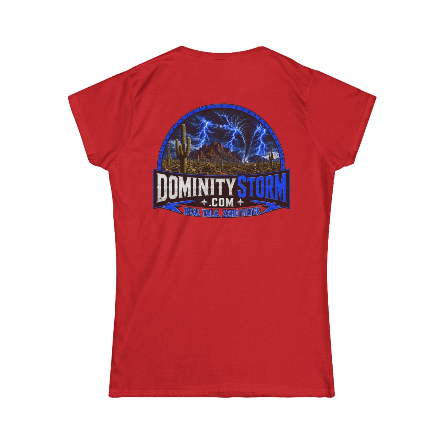 A DominityStorm Lightning Logo Tee — Women's Graphic T‑Shirt