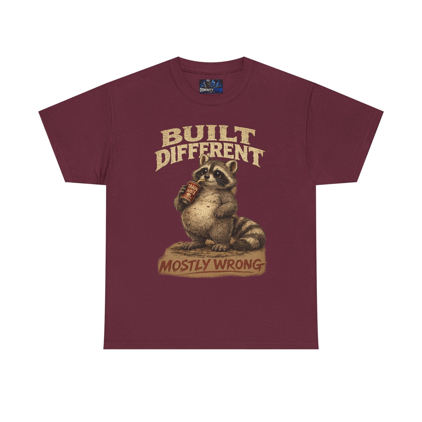Raccoon 'Built Different, Mostly Wrong' Graphic Tee