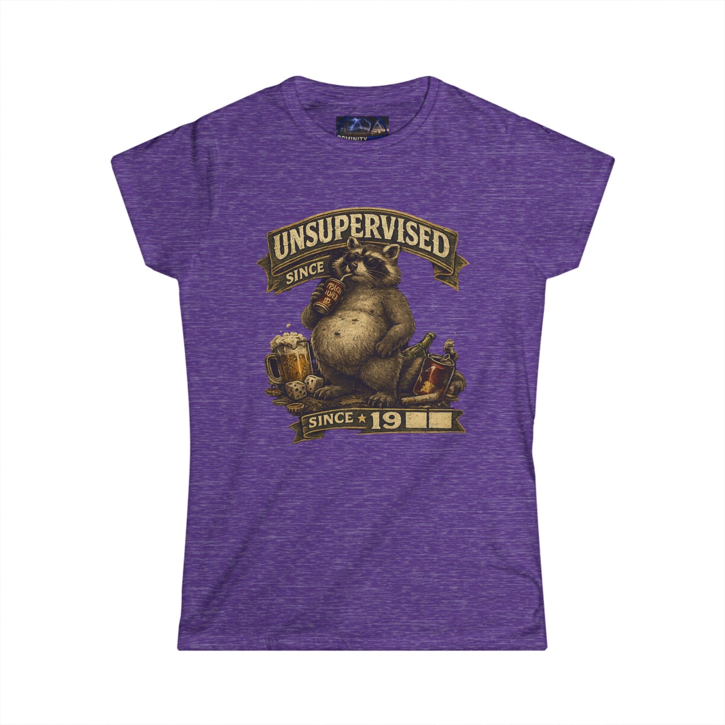 Graphic Unsupervised Since 19XX Women's Tee – Funny Pig Vintage Design