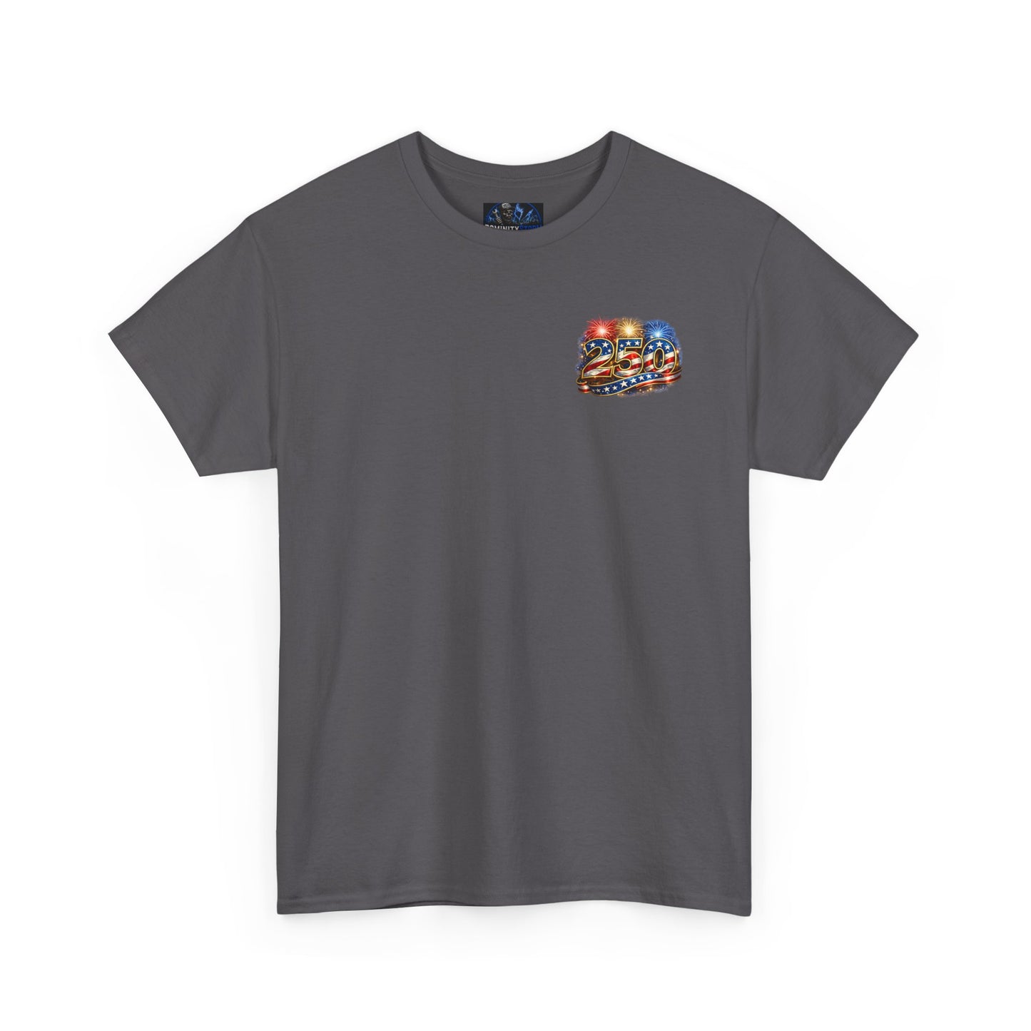 Patriotic Fireworks Flag Tee — American Soldiers Silhouette 4th of July T-Shirt