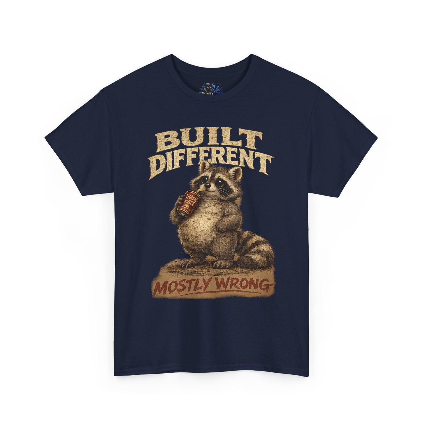 Raccoon 'Built Different, Mostly Wrong' Graphic Tee