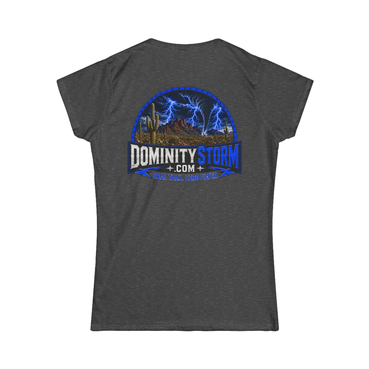A DominityStorm Lightning Logo Tee — Women's Graphic T‑Shirt