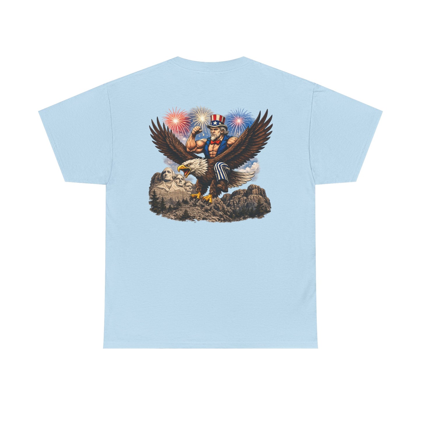 Patriotic Uncle Sam Eagle T-Shirt – 4th of July Fireworks Tee