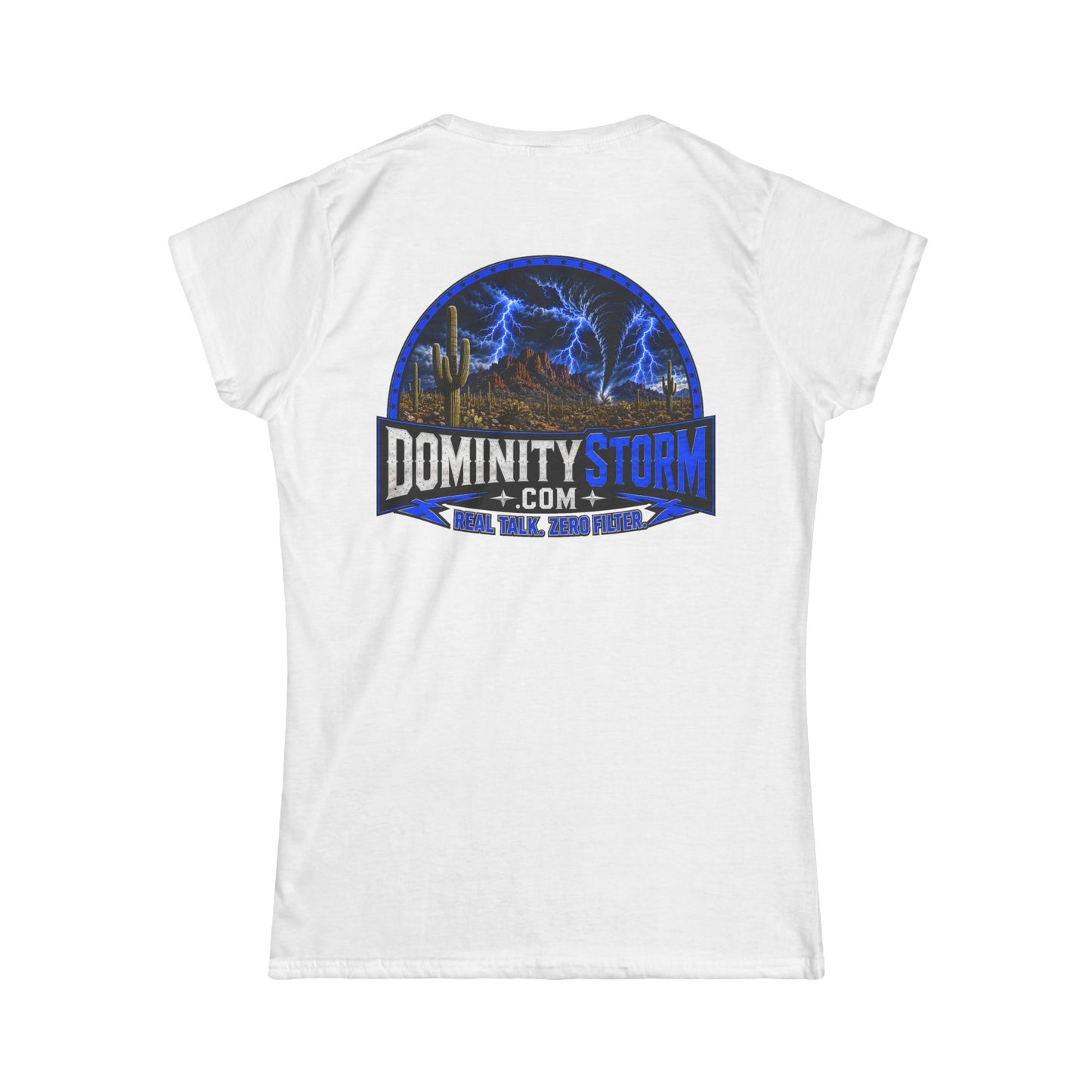 A DominityStorm Lightning Logo Tee — Women's Graphic T‑Shirt