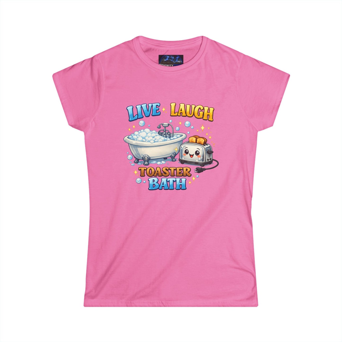 Graphic Tee — Cute 'Live Laugh Toaster Bath' Funny Kawaii Bathing Toaster T-Shirt