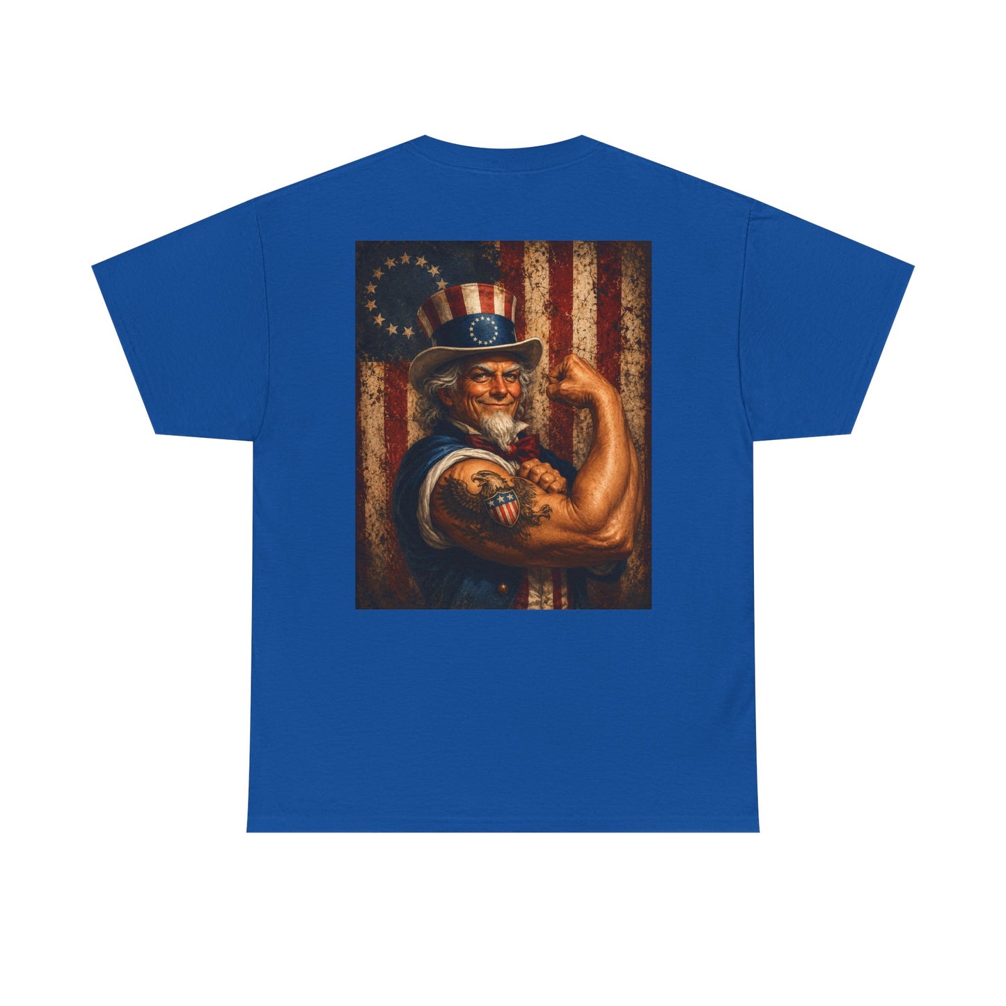 Patriotic Uncle Sam Tee — Vintage Strength American Flag Graphic