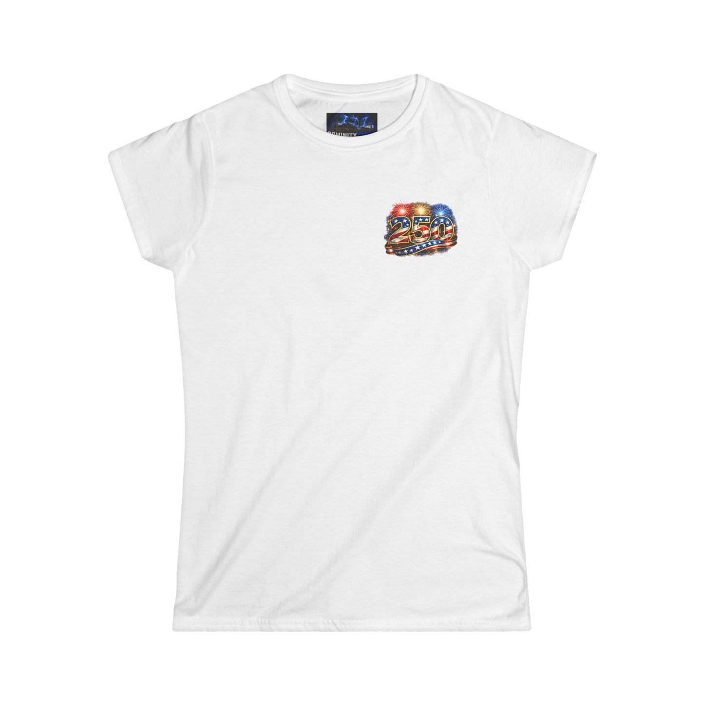 Graphic USA 250 Uncle Sam Strong Vintage Flag Women's Tee