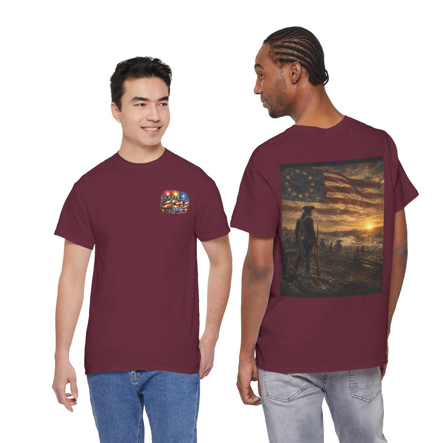 Patriotic Revolutionary War Flag T-Shirt — Vintage American Soldier Graphic Tee