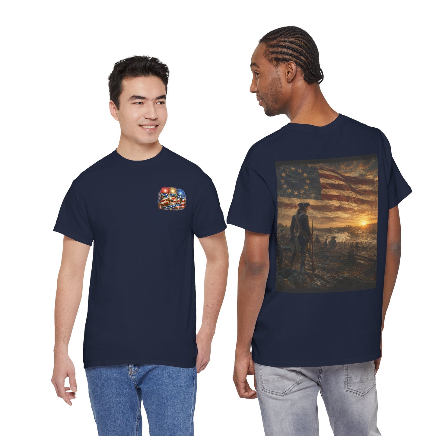 Patriotic Revolutionary War Flag T-Shirt — Vintage American Soldier Graphic Tee