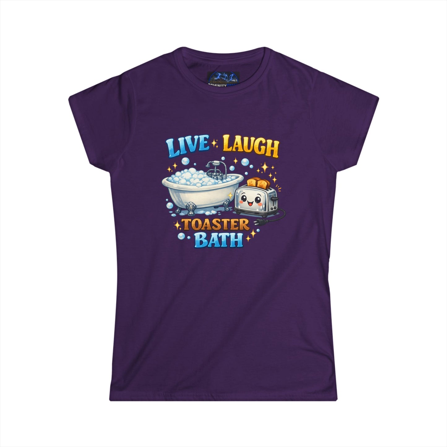Graphic Tee — Cute 'Live Laugh Toaster Bath' Funny Kawaii Bathing Toaster T-Shirt