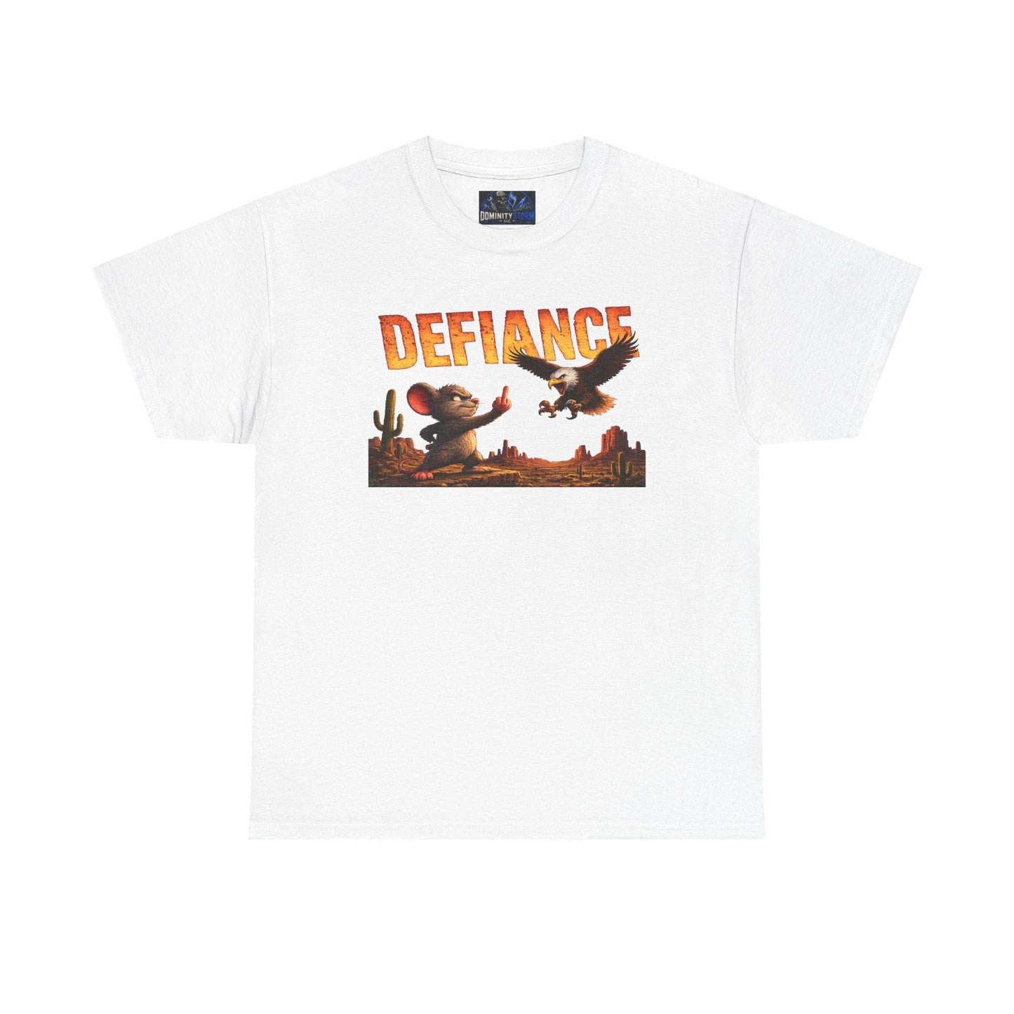 Defiance Desert Tee — Western Eagle & Cowboy Graphic T-Shirt