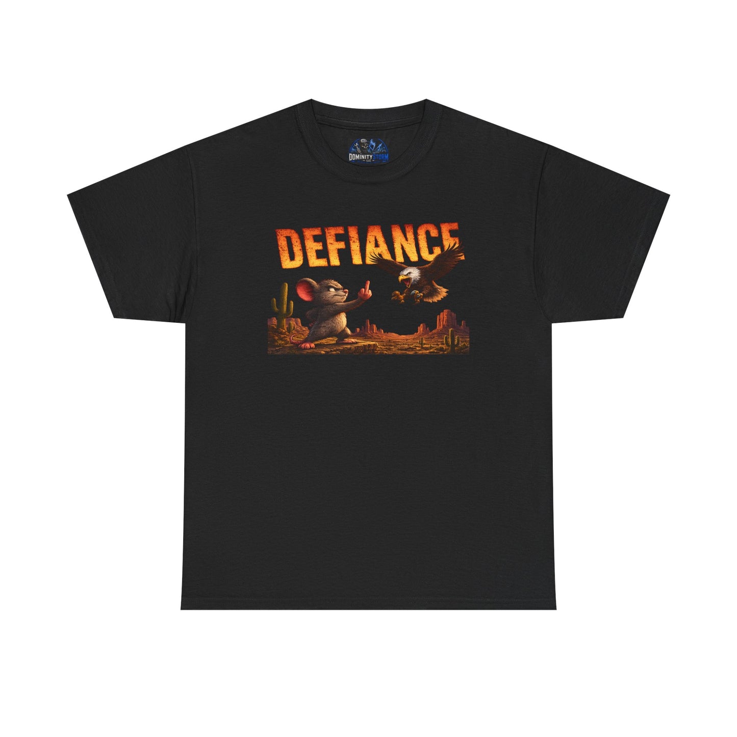 Defiance Desert Tee — Western Eagle & Cowboy Graphic T-Shirt