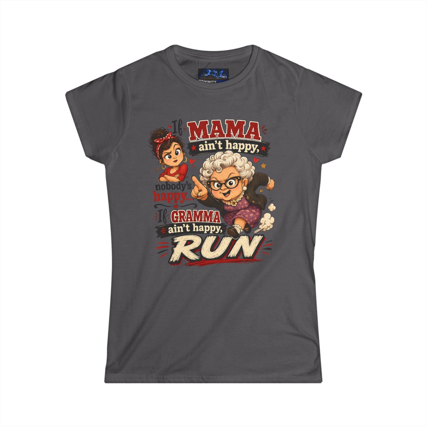 If Mama Aint Happy - Women's White Crewneck Tee