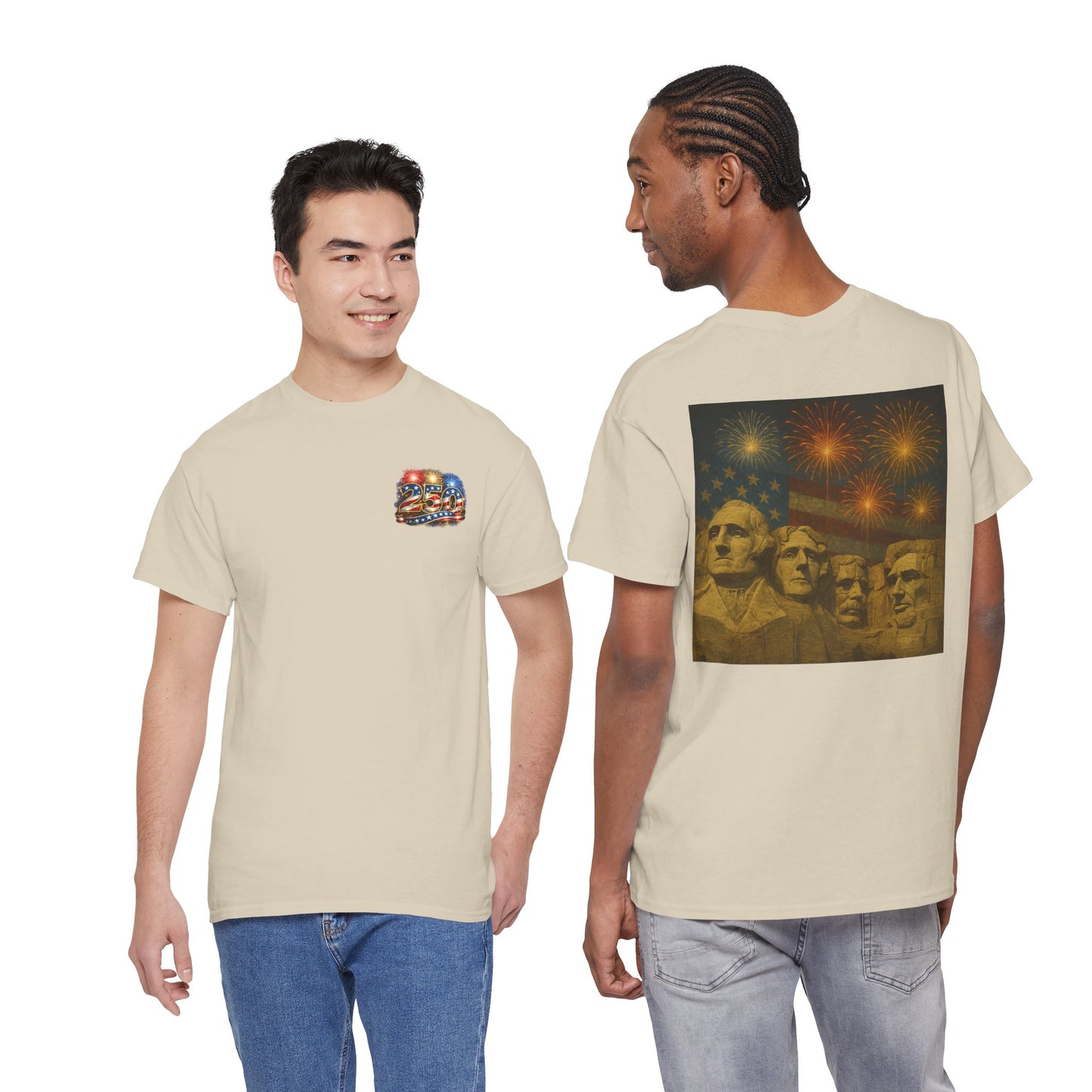 Mount Rushmore Fireworks T-Shirt – Patriotic Fourth of July Tee