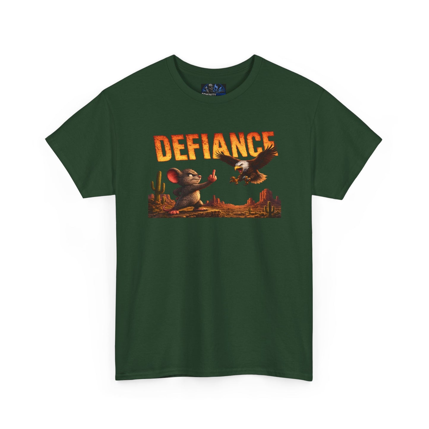 Defiance Desert Tee — Western Eagle & Cowboy Graphic T-Shirt