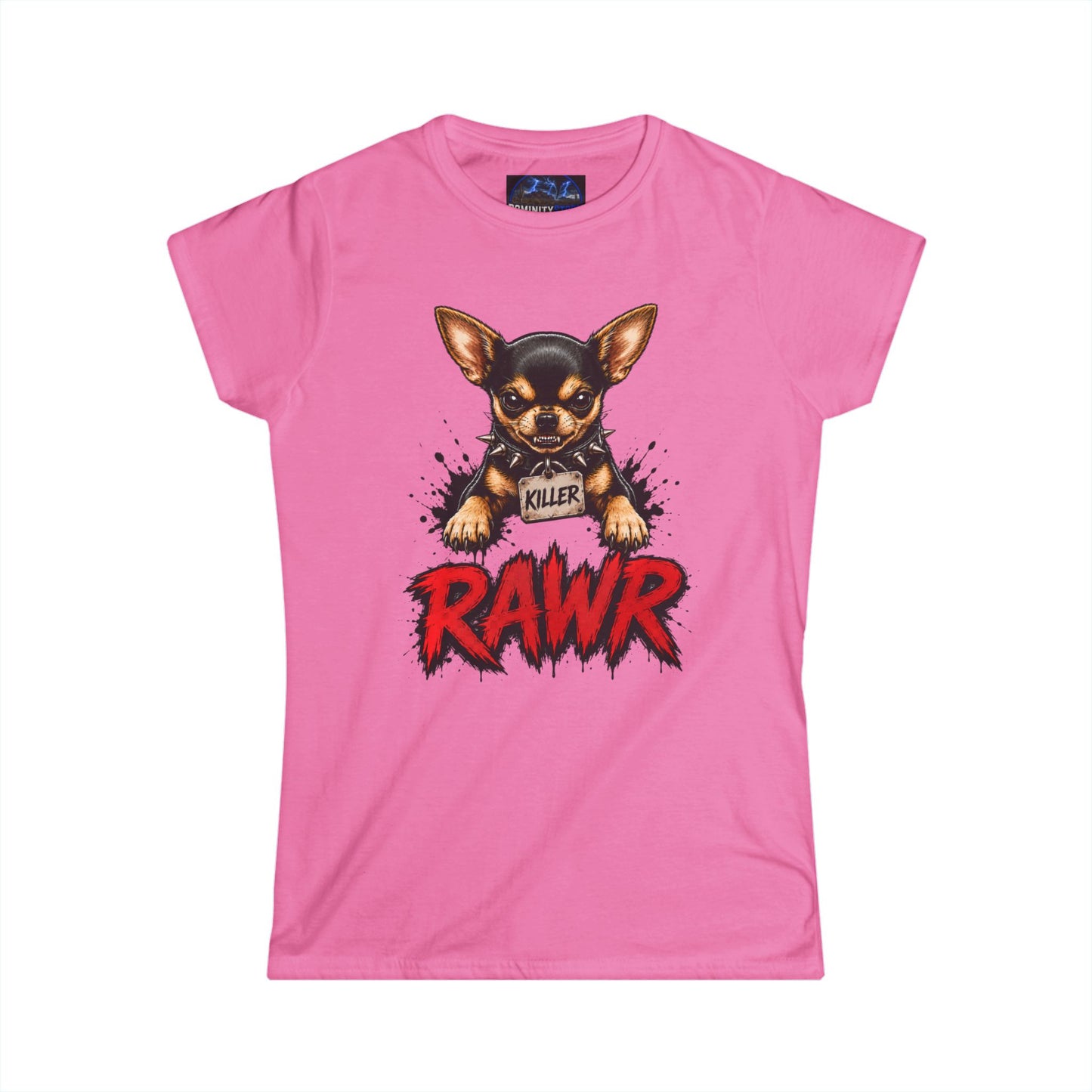 Graphic Chihuahua 'RAWR' Graphic Tee - Cute Tough Dog Lover Shirt