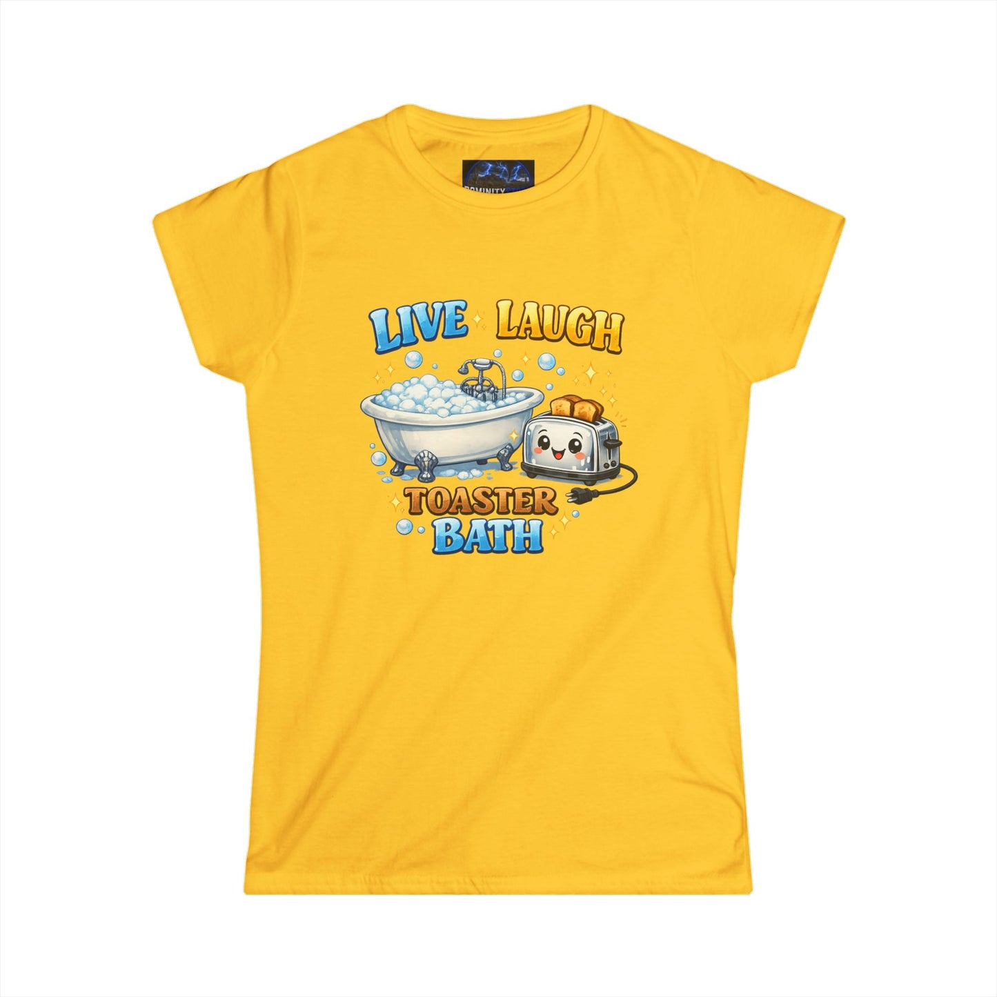Graphic Tee — Cute 'Live Laugh Toaster Bath' Funny Kawaii Bathing Toaster T-Shirt