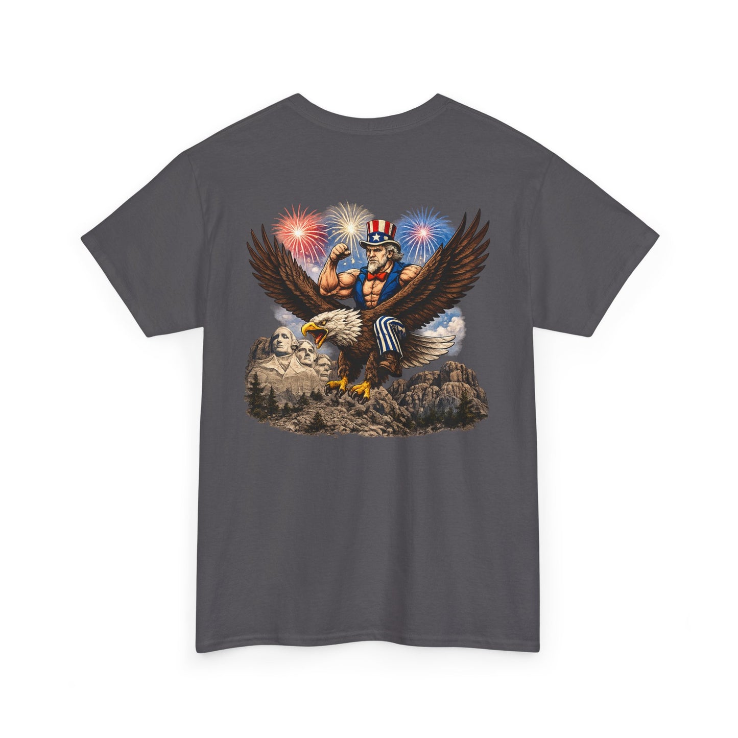 Patriotic Uncle Sam Eagle T-Shirt – 4th of July Fireworks Tee