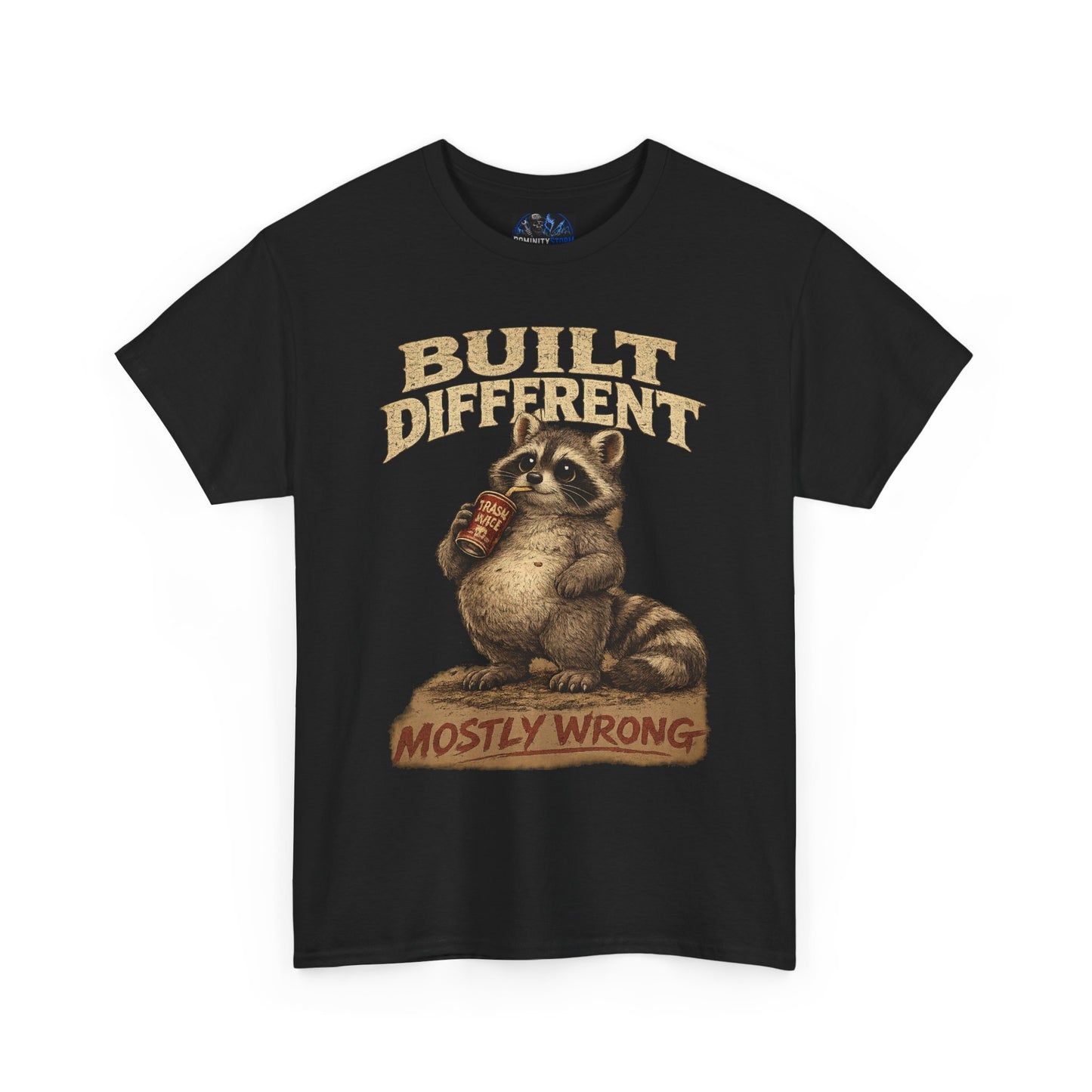 Raccoon 'Built Different, Mostly Wrong' Graphic Tee