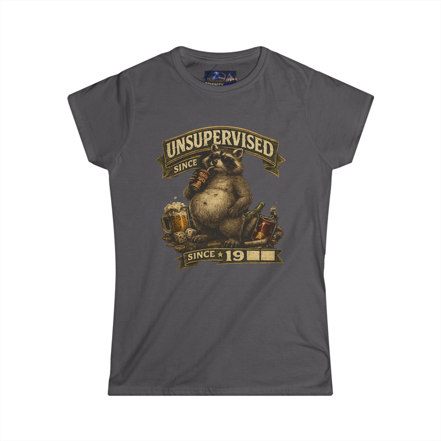 Graphic Unsupervised Since 19XX Women's Tee – Funny Pig Vintage Design