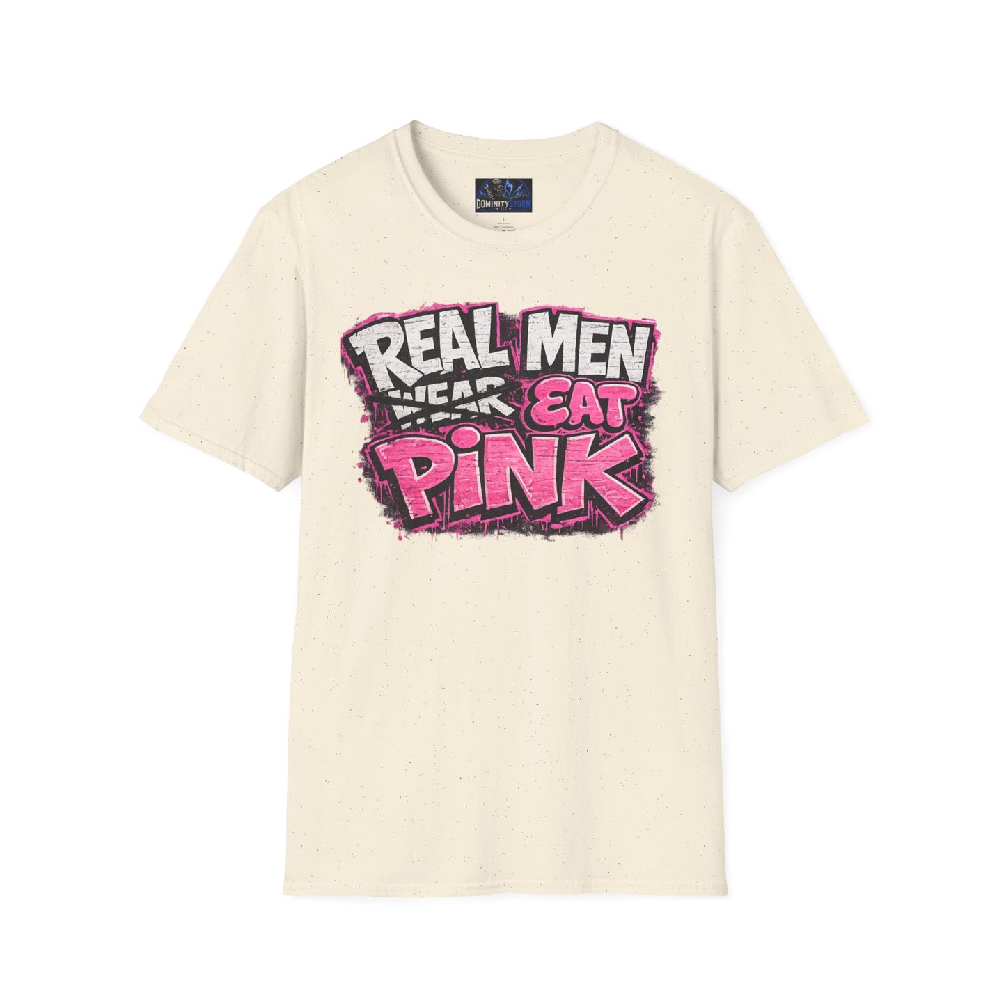 Real Men Eat Pink T-Shirt — Funny Bold Graphic Tee for Pride & Breast Cancer Awareness