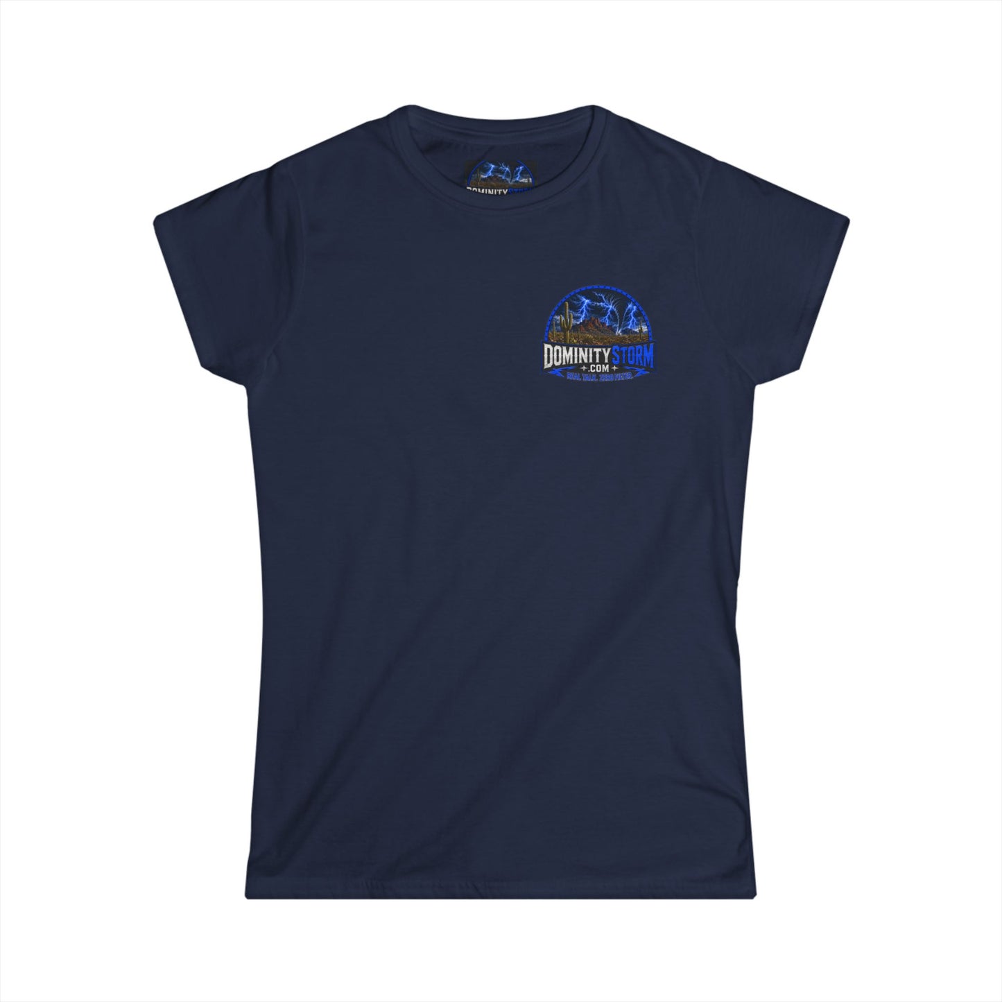 A DominityStorm Lightning Logo Tee — Women's Graphic T‑Shirt