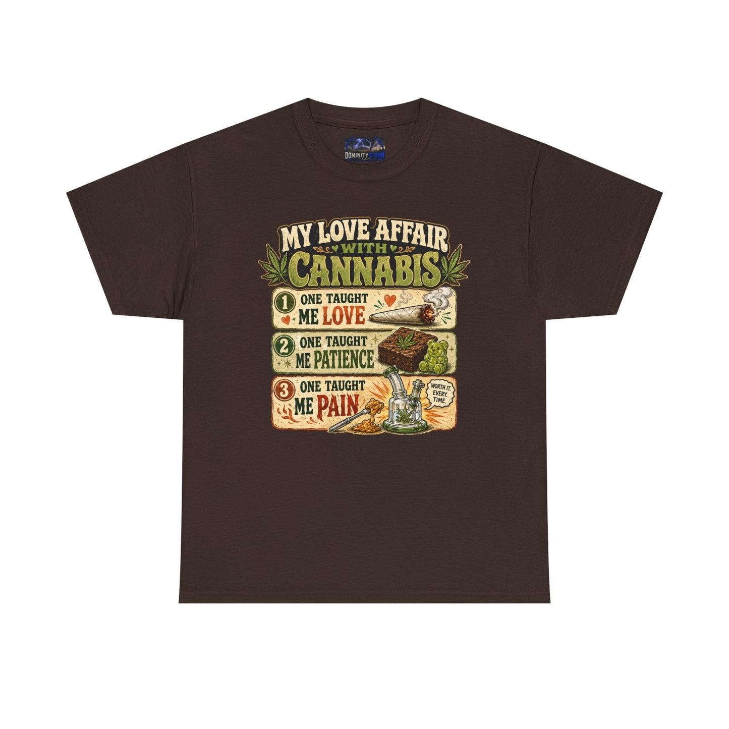 Cannabis Love Affair T-Shirt — "My Love Affair With Cannabis" Graphic Tee