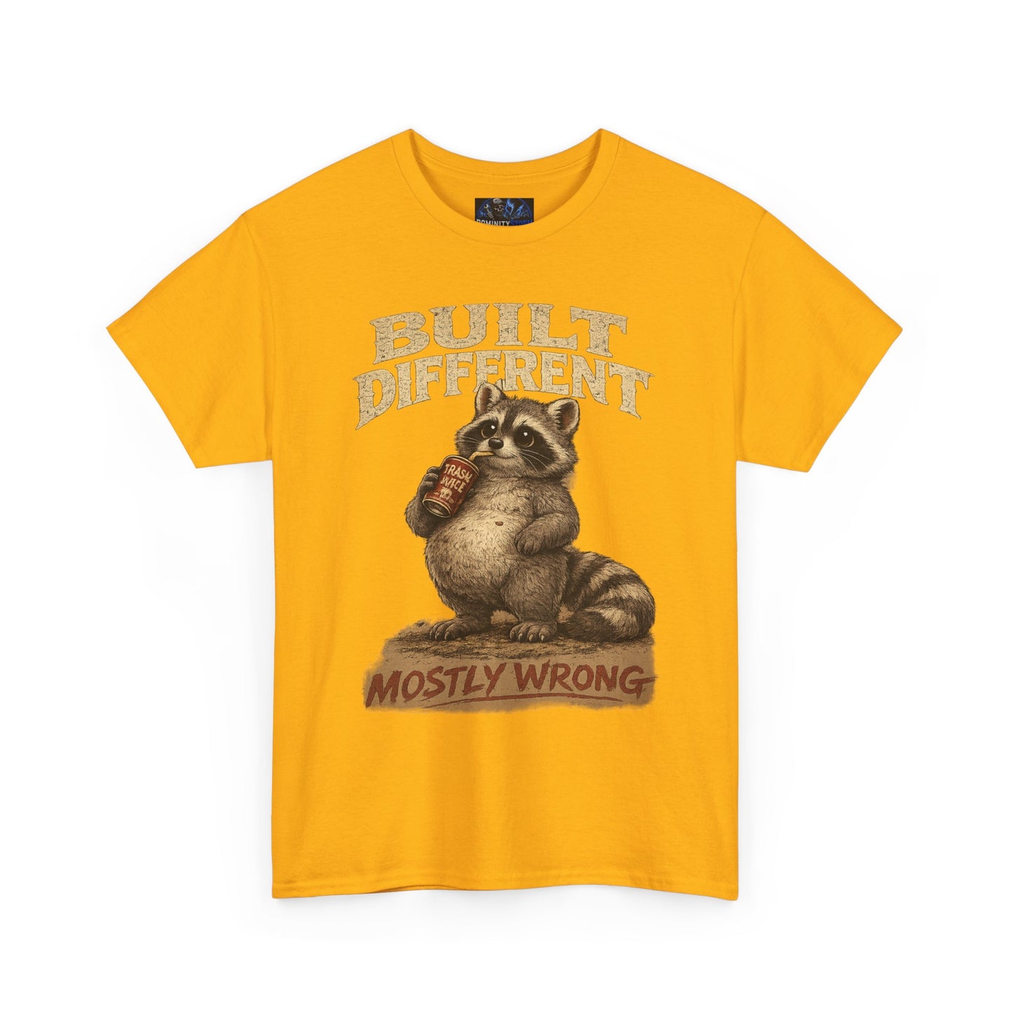Raccoon 'Built Different, Mostly Wrong' Graphic Tee