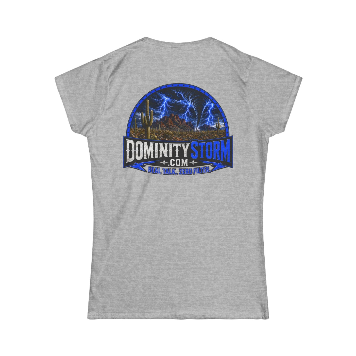 A DominityStorm Lightning Logo Tee — Women's Graphic T‑Shirt