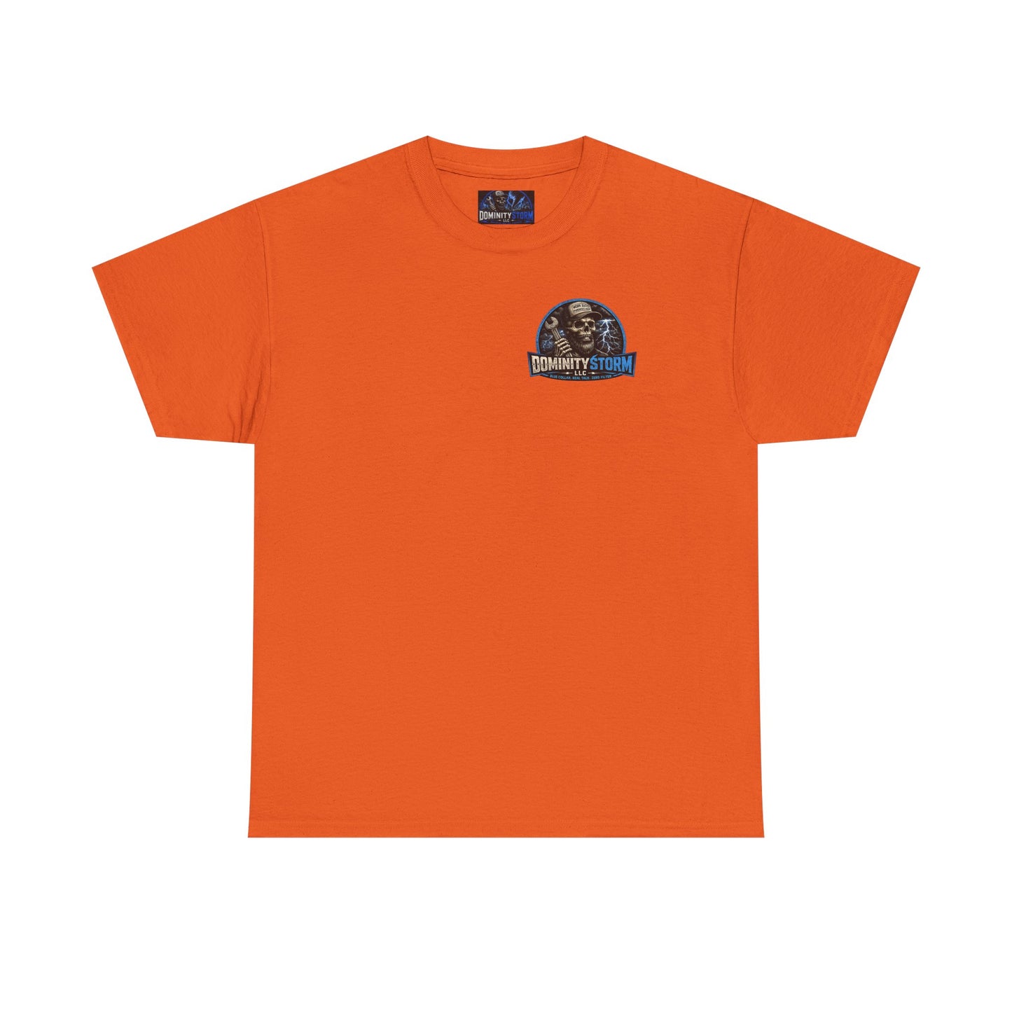 Dominity Storm LLC Graphic Tee — Lightning Skull Band Shirt