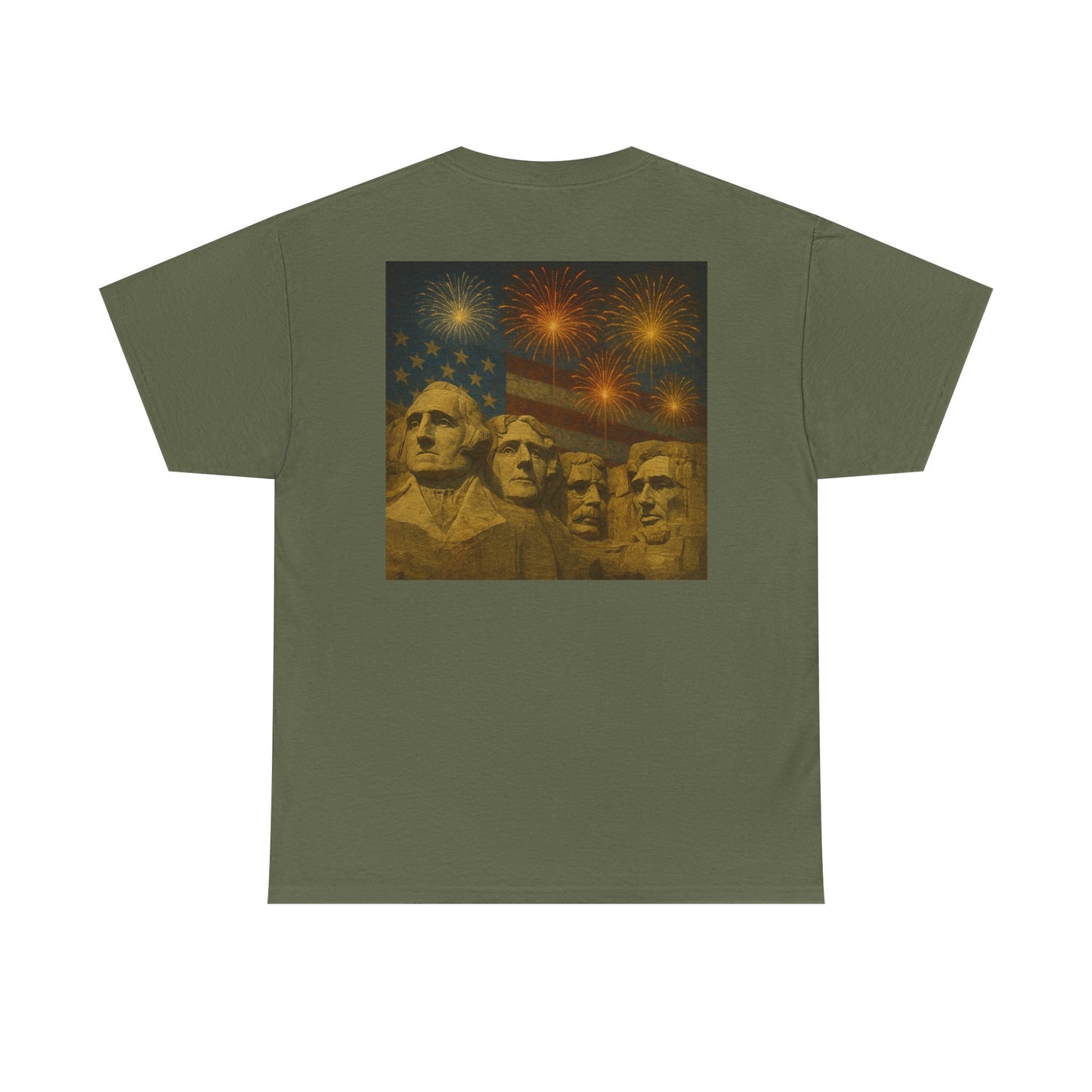 Mount Rushmore Fireworks T-Shirt – Patriotic Fourth of July Tee