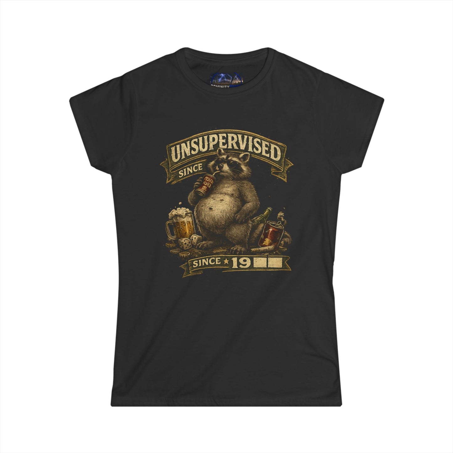 Graphic Unsupervised Since 19XX Women's Tee – Funny Pig Vintage Design