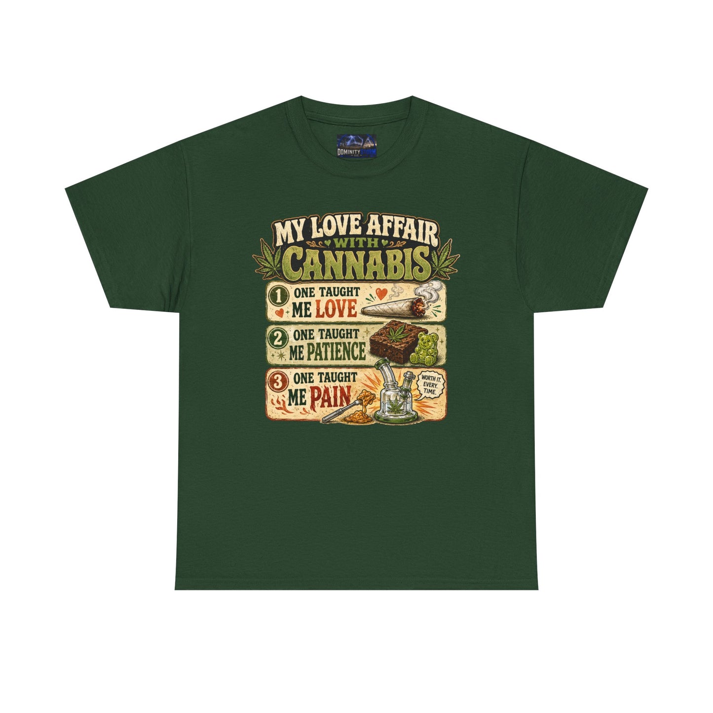Cannabis Love Affair T-Shirt — "My Love Affair With Cannabis" Graphic Tee