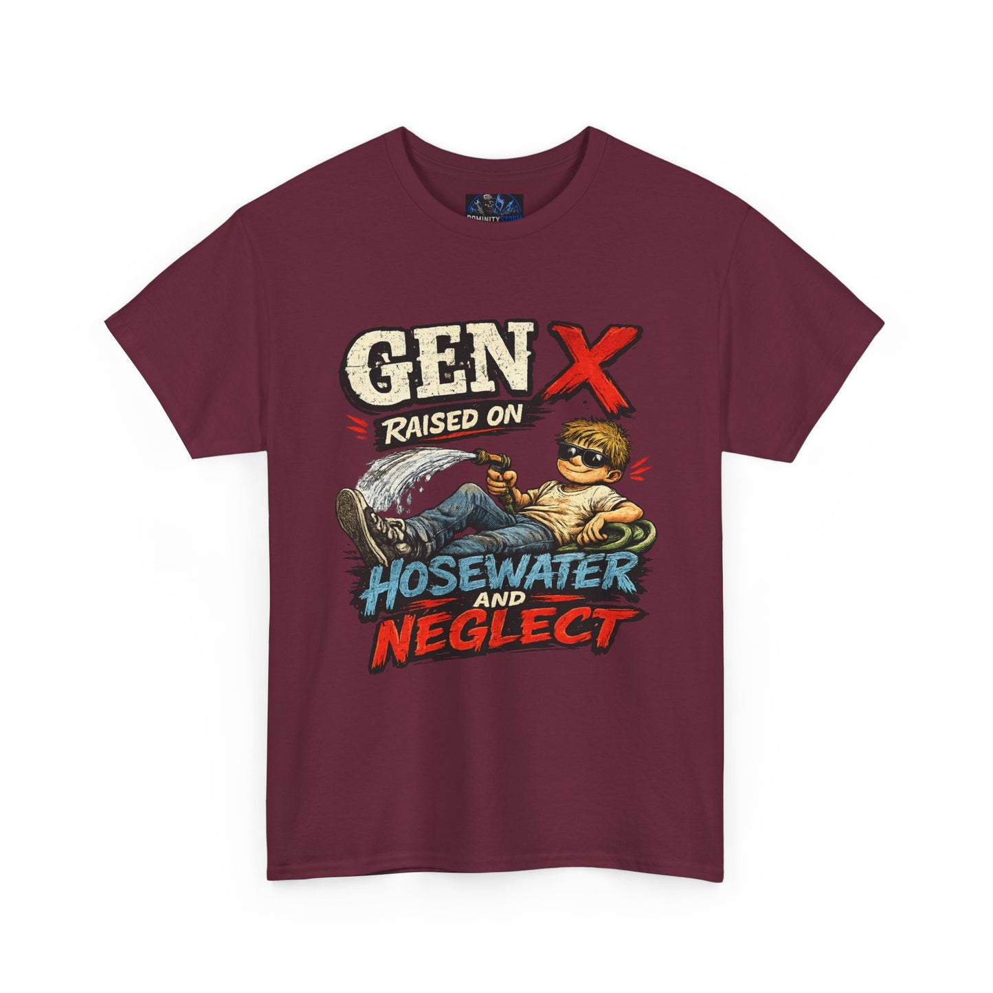 Gen X T‑Shirt — "Raised on Hosewater and Neglect" Retro Vintage Graphic Tee