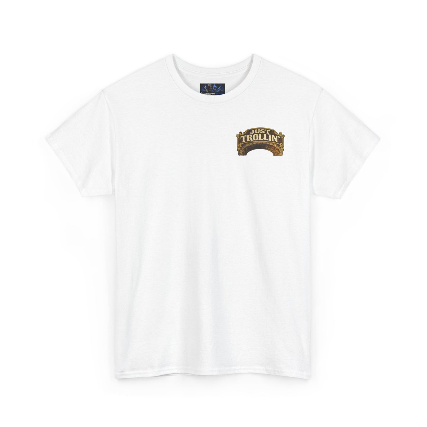T-Shirt — "Just Trollin'" Vintage Fantasy Troll Graphic Tee