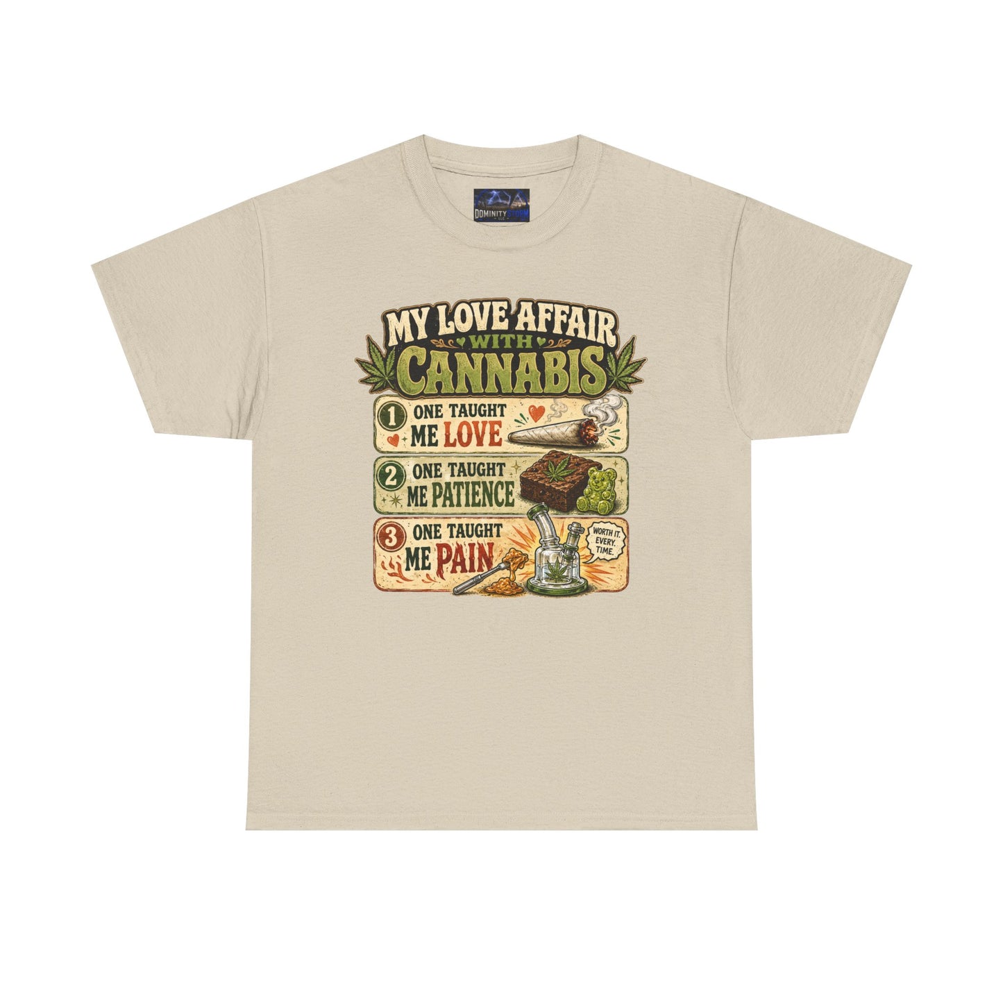 Cannabis Love Affair T-Shirt — "My Love Affair With Cannabis" Graphic Tee