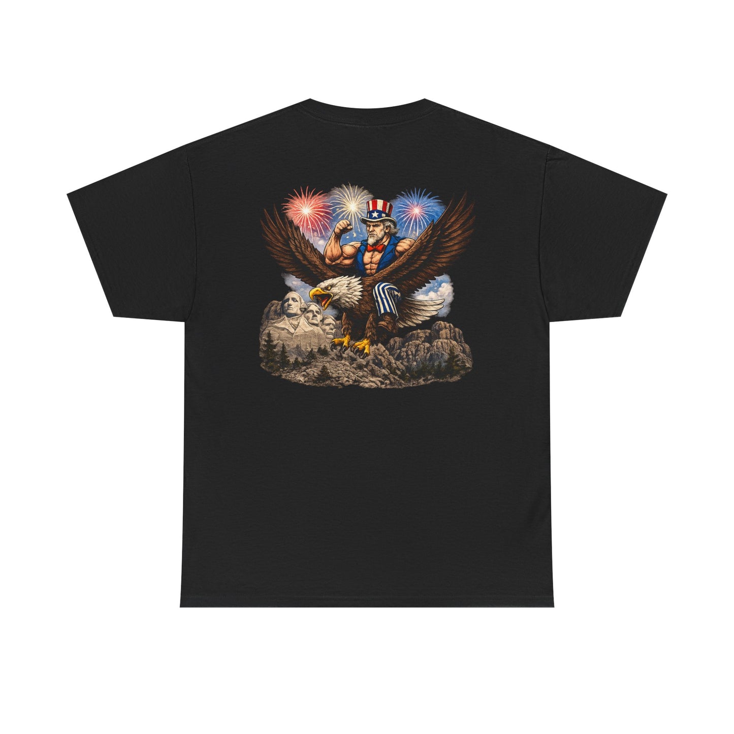 Patriotic Uncle Sam Eagle T-Shirt – 4th of July Fireworks Tee