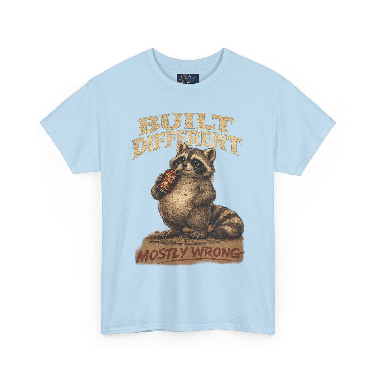 Raccoon 'Built Different, Mostly Wrong' Graphic Tee