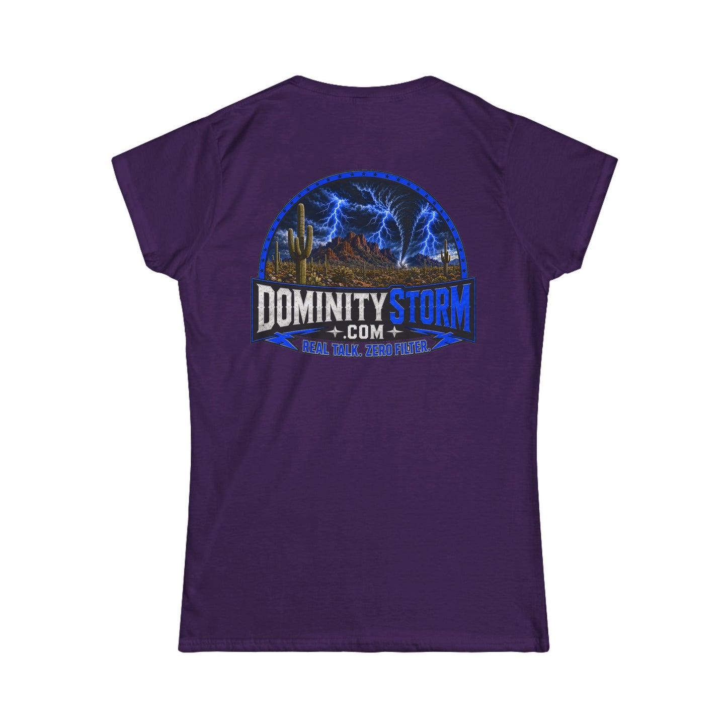 A DominityStorm Lightning Logo Tee — Women's Graphic T‑Shirt