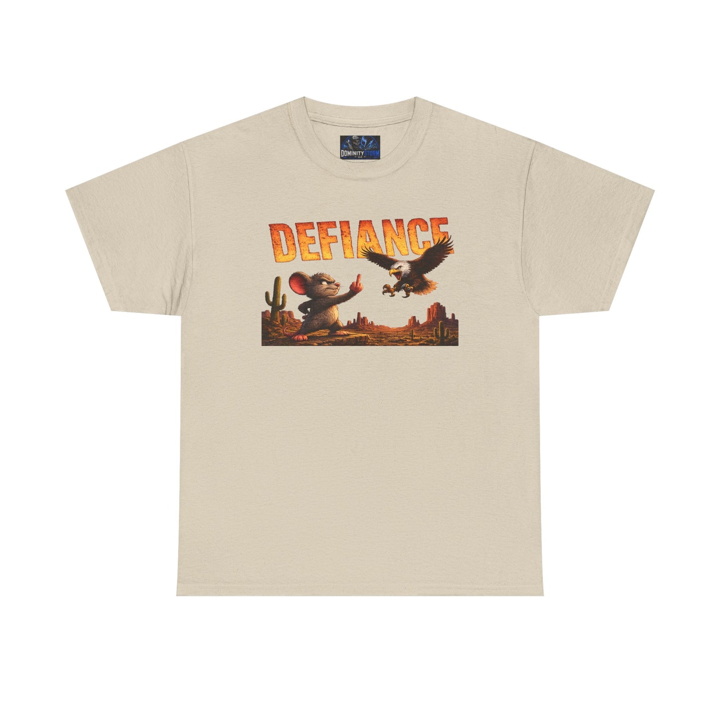 Defiance Desert Tee — Western Eagle & Cowboy Graphic T-Shirt