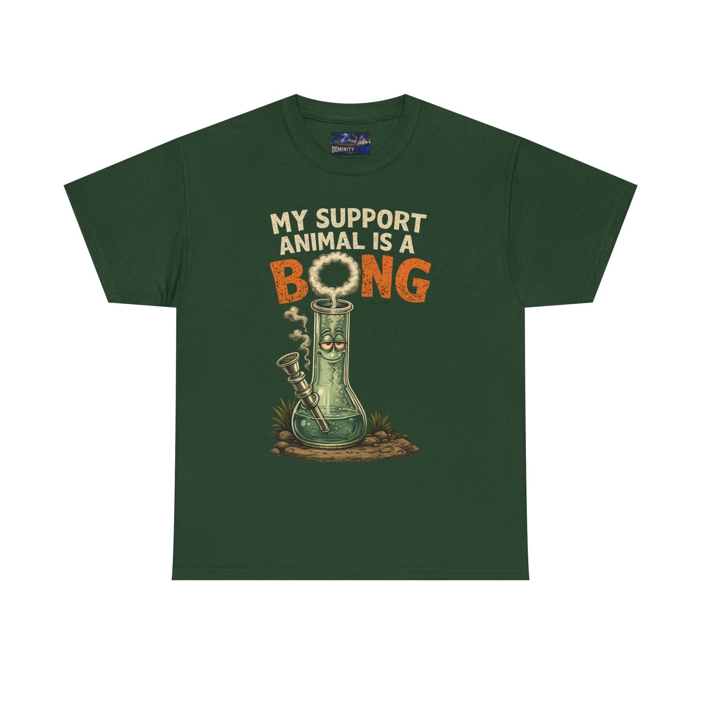 My Support Animal Is A Bong T‑Shirt — Funny Cannabis Graphic Tee