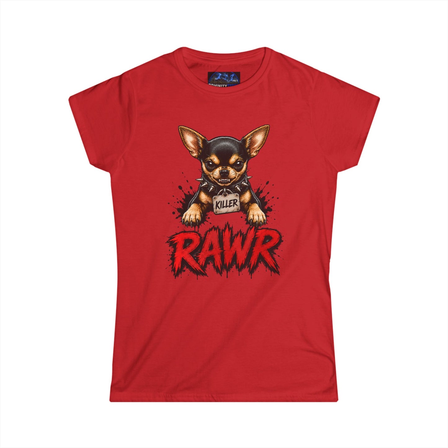 Graphic Chihuahua 'RAWR' Graphic Tee - Cute Tough Dog Lover Shirt