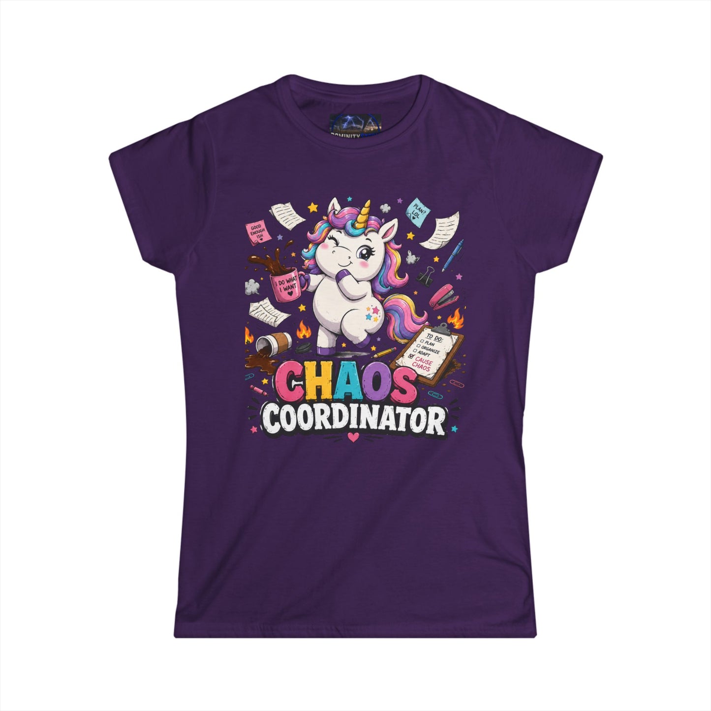 Humorous Chaos Coordinator Unicorn Women's Tee