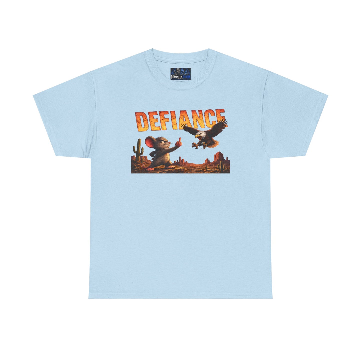 Defiance Desert Tee — Western Eagle & Cowboy Graphic T-Shirt